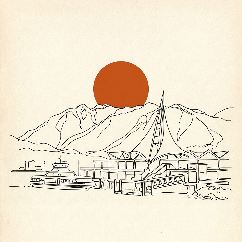 Illustration of Olympic Village in Vancouver